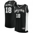 Camiseta Marco Belinelli 18 San Antonio Spurs Icon Edition Negro Hombre